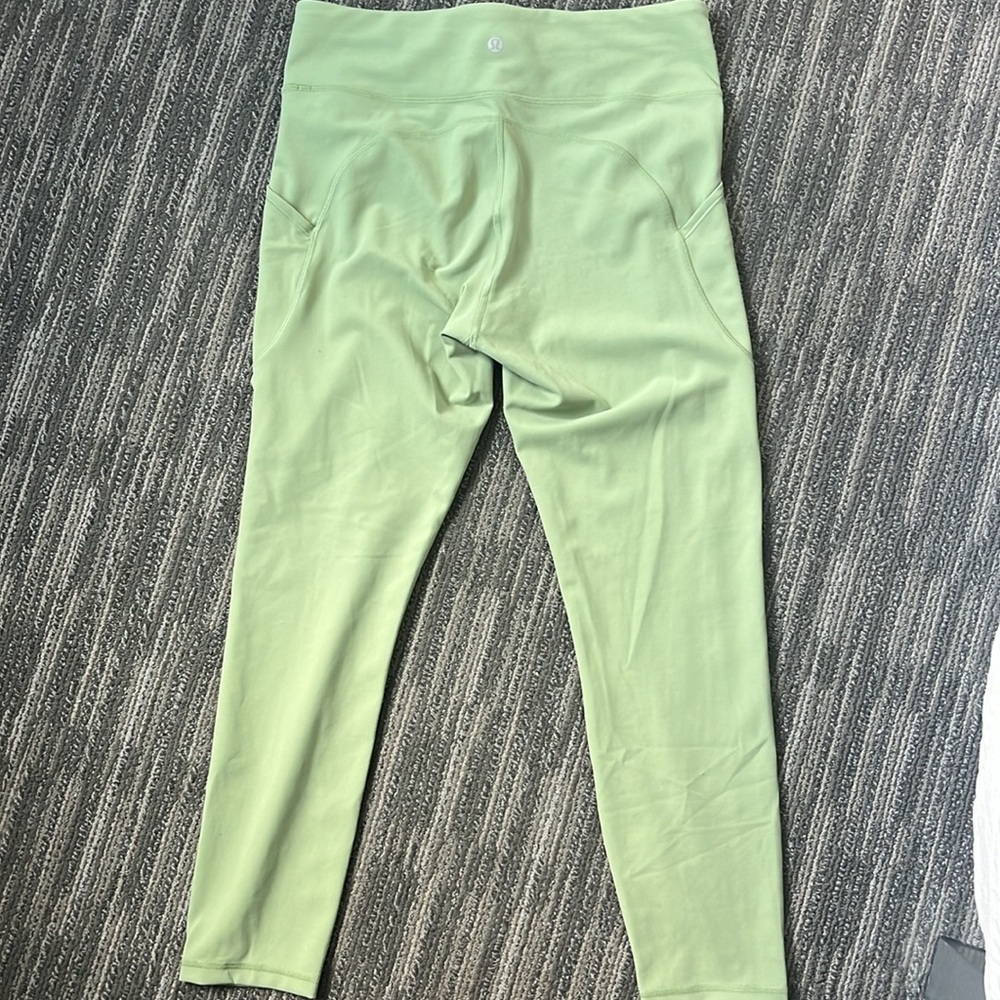 Green Lululemon Leggings with pockets - Picture 3 of 5